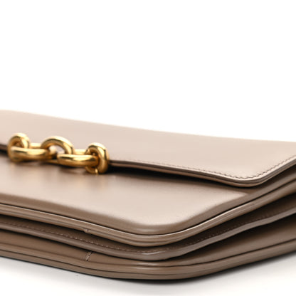 Saint Laurent Smooth Calfskin Le Maillon Satchel Dark Beige 10 of 10