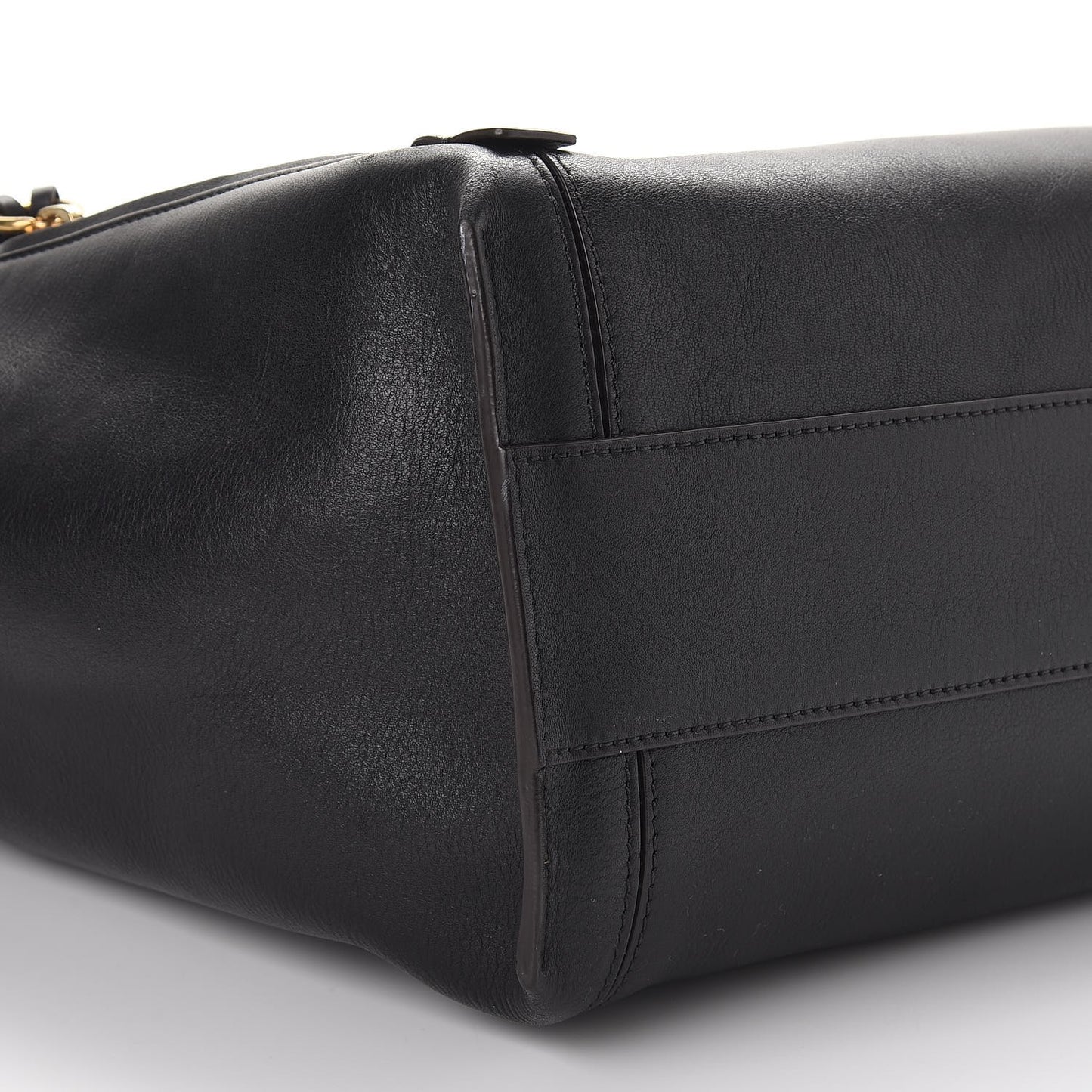 Smooth Calfskin Medium Milo Shopping Tote Black
