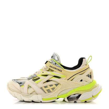 Balenciaga Rubber Mesh Bi-Color Womens Track.2 Open Sneakers 35 White Fluo Yellow 1 of 9