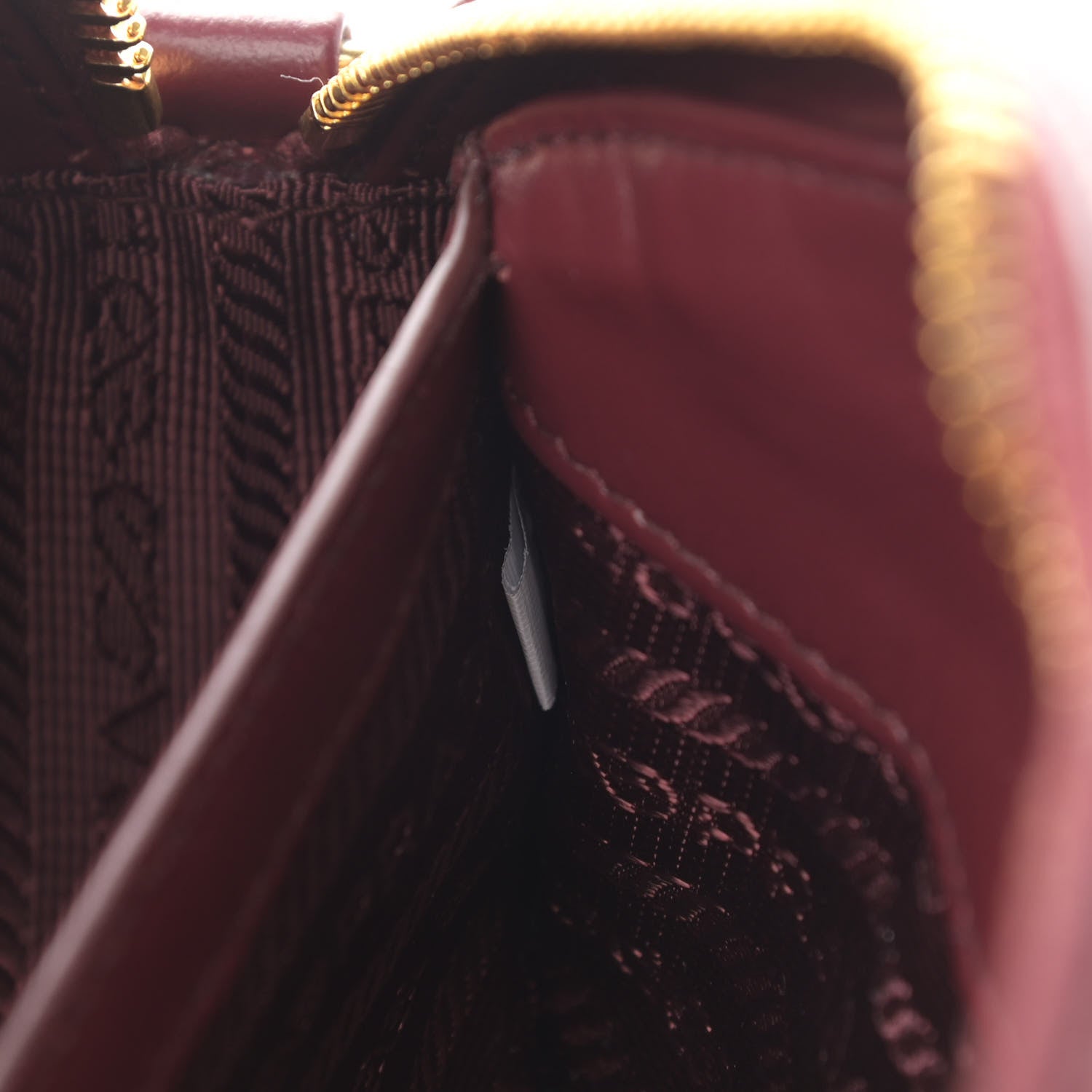 Prada Soft Calfskin Impunture Diagramme Oval Crossbody Bag Cerise 7 of 11