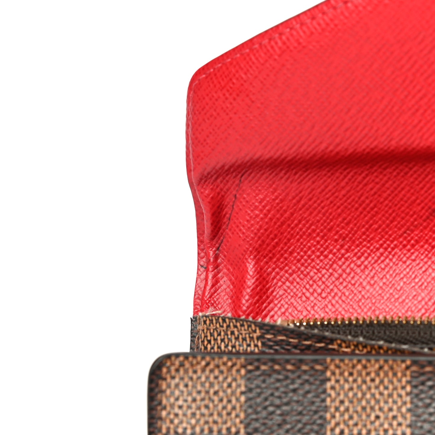 Damier Ebene Josephine Wallet Red