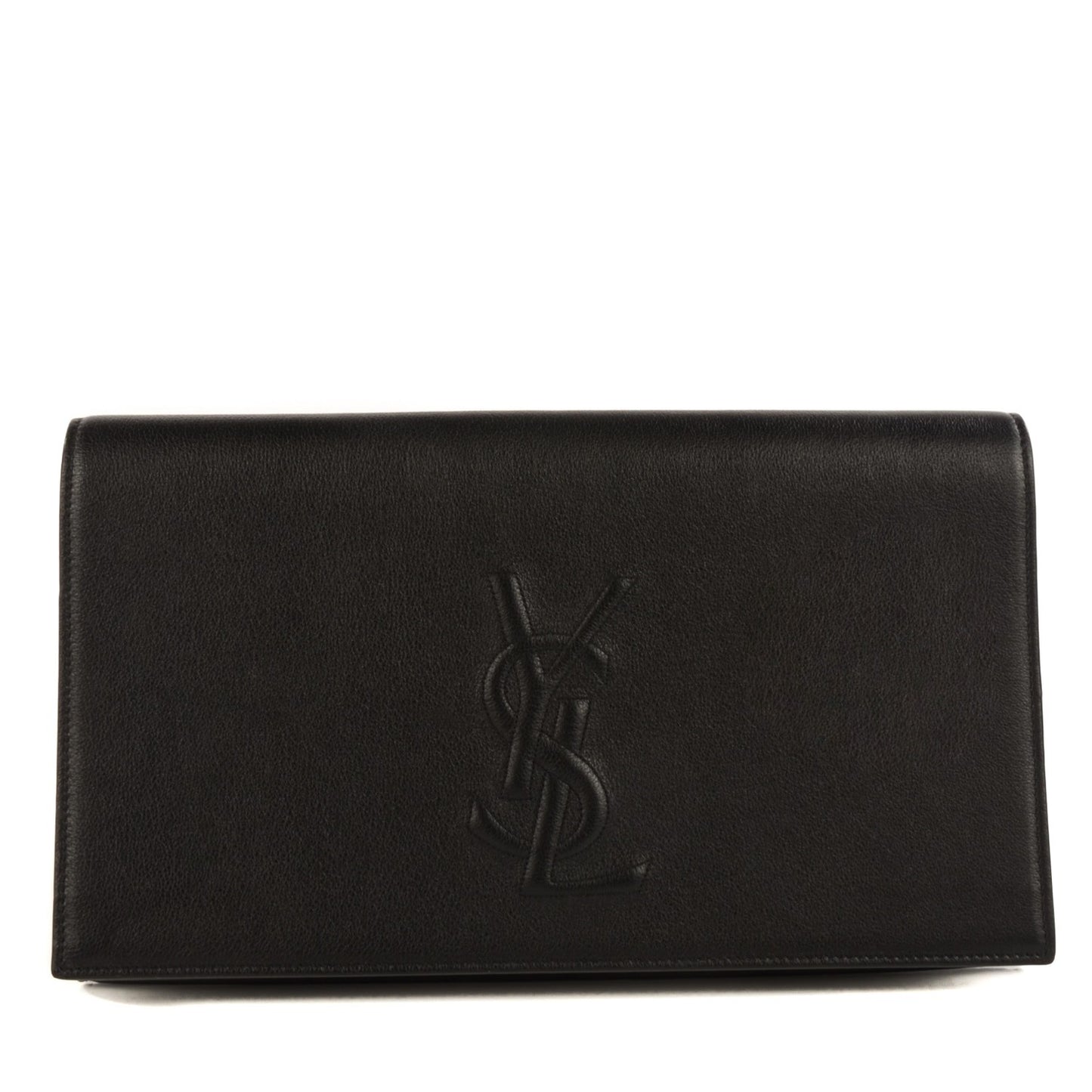 Calfskin Monogram Large Belle De Jour Clutch Black