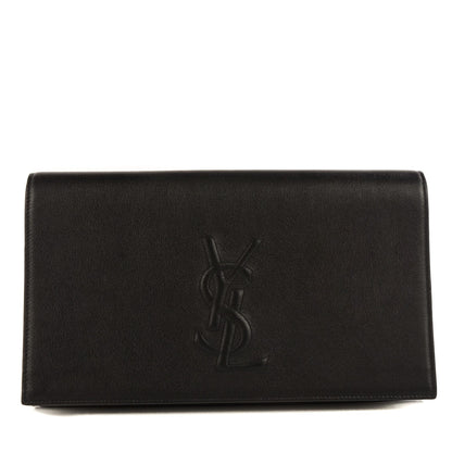 Saint Laurent Calfskin Monogram Large Belle De Jour Clutch Black 1 of 7
