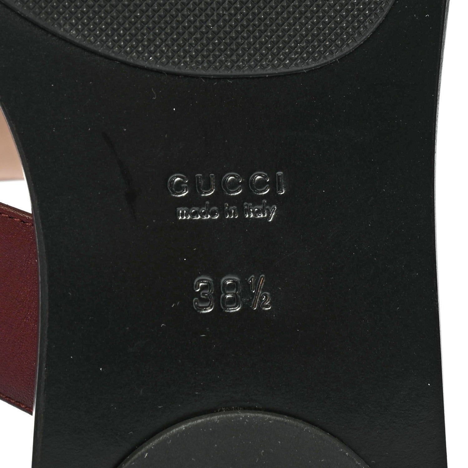 Gucci Calfskin GG Marmont Thong Sandals 38.5 Vintage Bordeaux 6 of 7