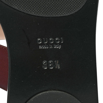 Gucci Calfskin GG Marmont Thong Sandals 38.5 Vintage Bordeaux 6 of 7