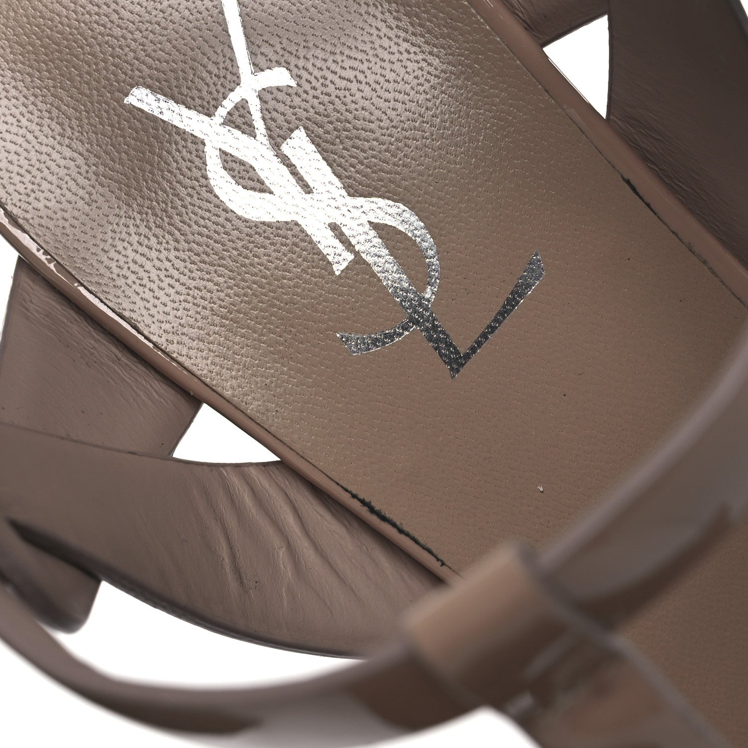 Saint Laurent Patent Tribute 75 Platform Sandals 40 Soft Nude 11 of 12