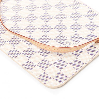 Louis Vuitton Damier Azur Neverfull MM GM Pochette Rose Ballerine 4 of 7