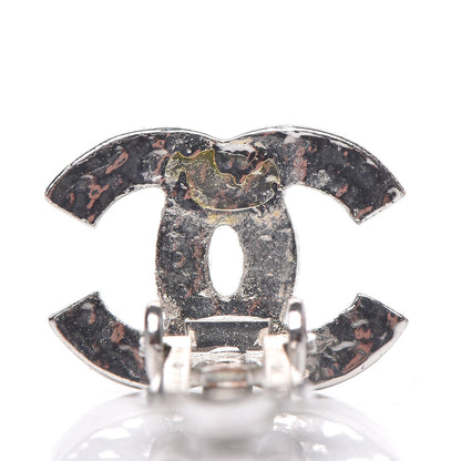 Chanel Crystal CC Clip On Earrings Silver 5 of 6