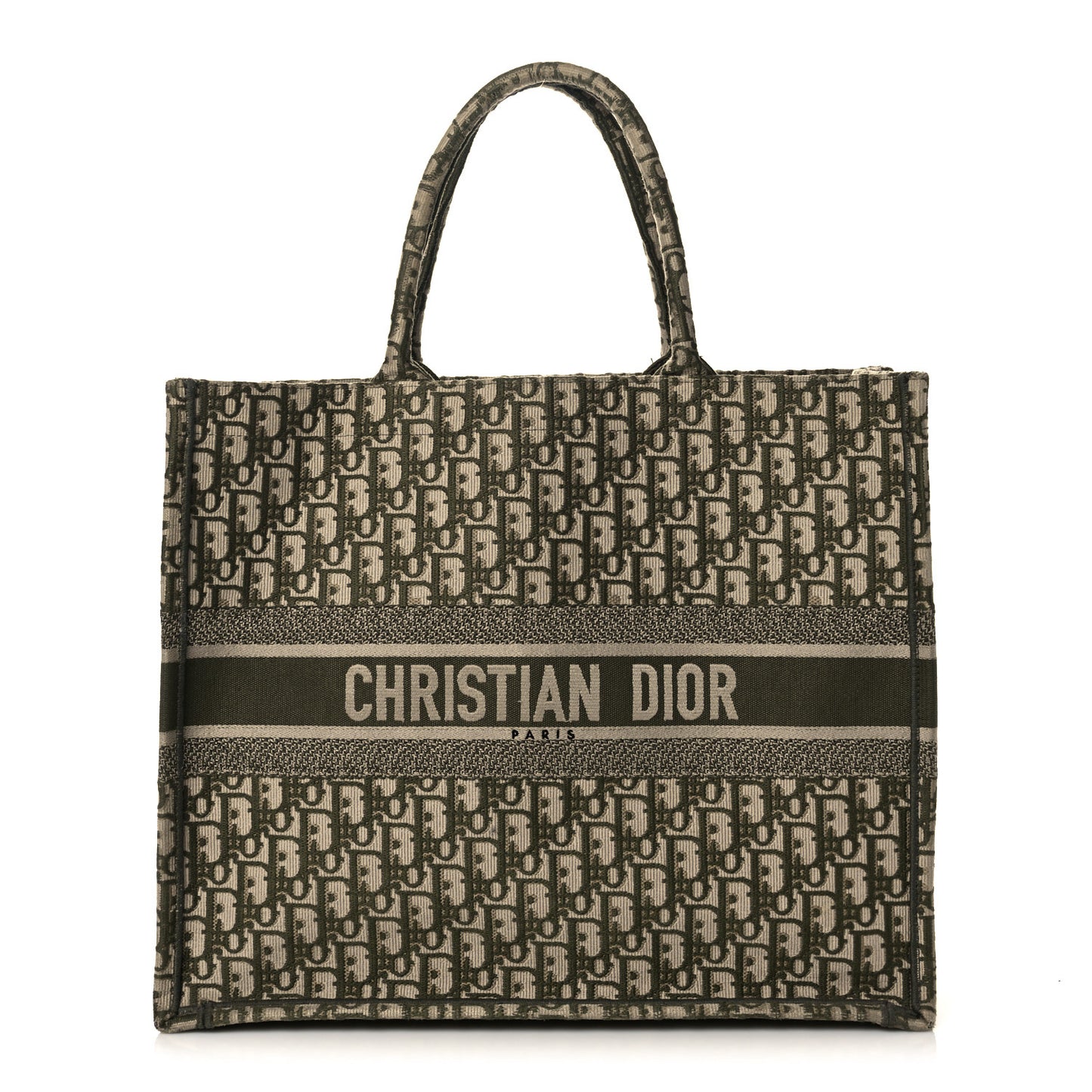 Oblique Large Book Tote Vert Multicolor