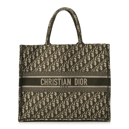 Christian Dior Oblique Large Book Tote Vert Multicolor 1 of 15