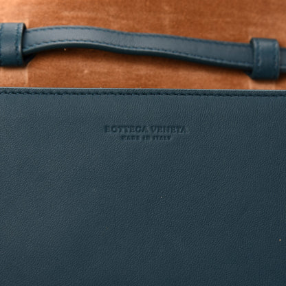 Bottega Veneta Lambskin Maxi Intrecciato Mini Cassette Crossbody Bag Petrol Blue 8 of 9