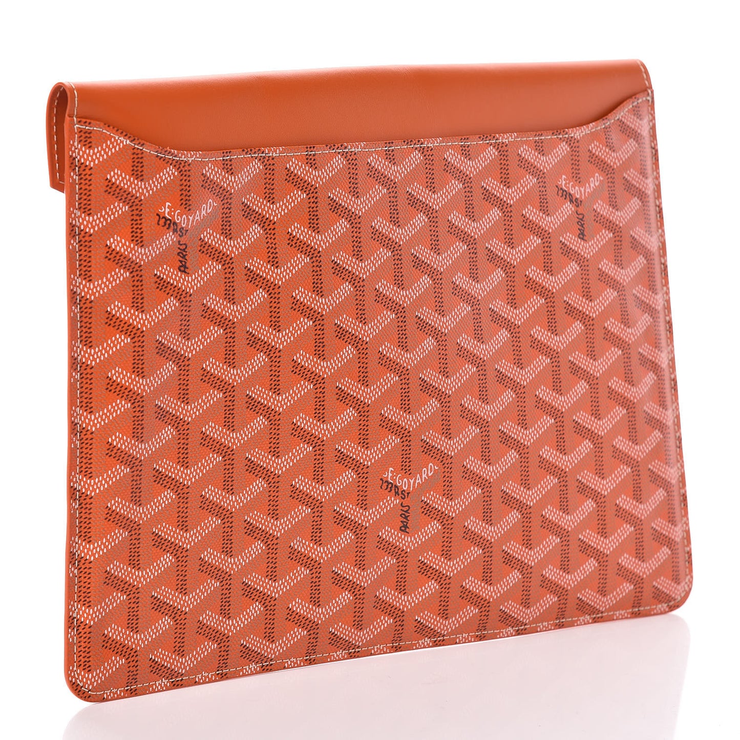 Goyardine Camondo MM Horizontal Clutch Orange
