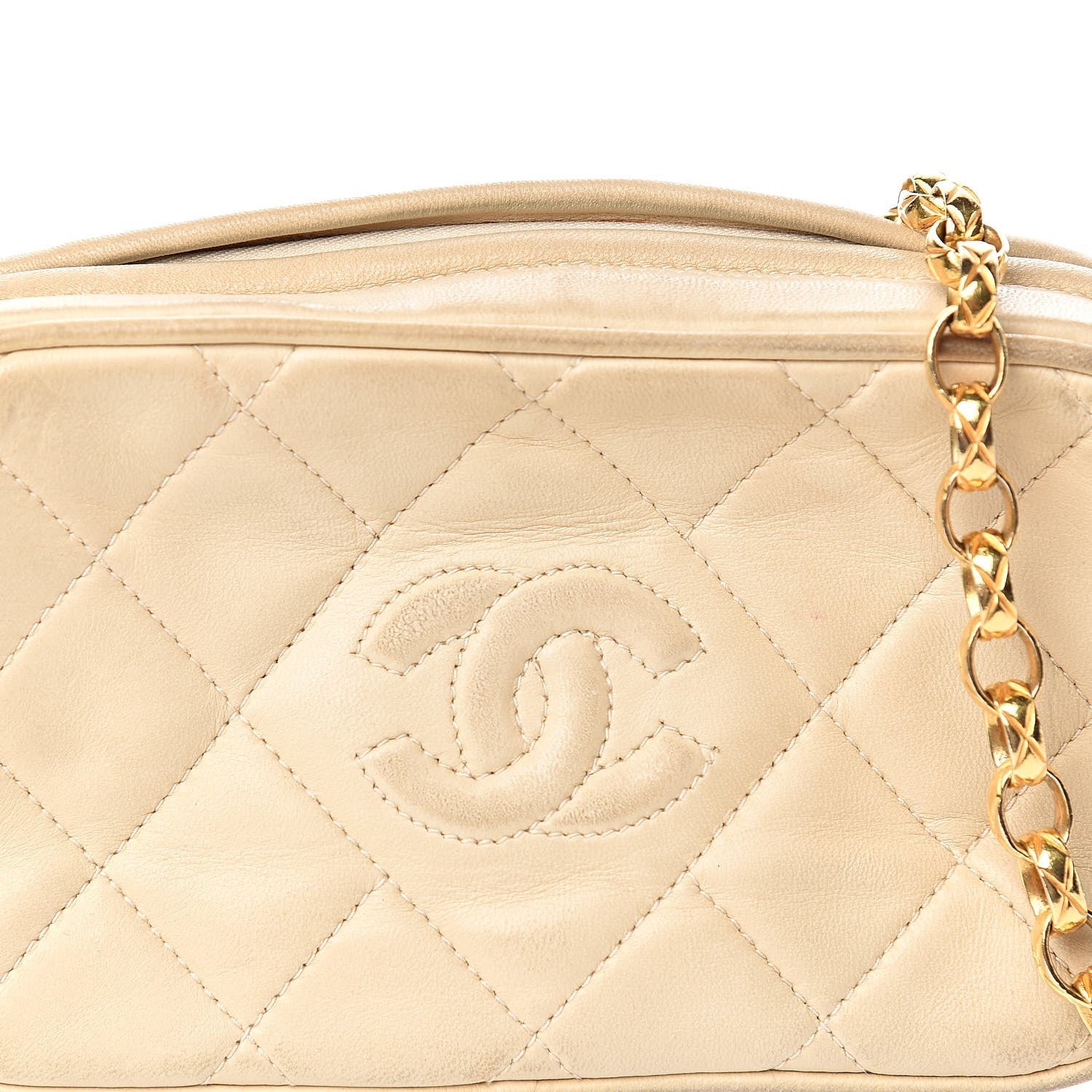 Chanel Lambskin Small Tassel Camera Case Beige 19 of 21