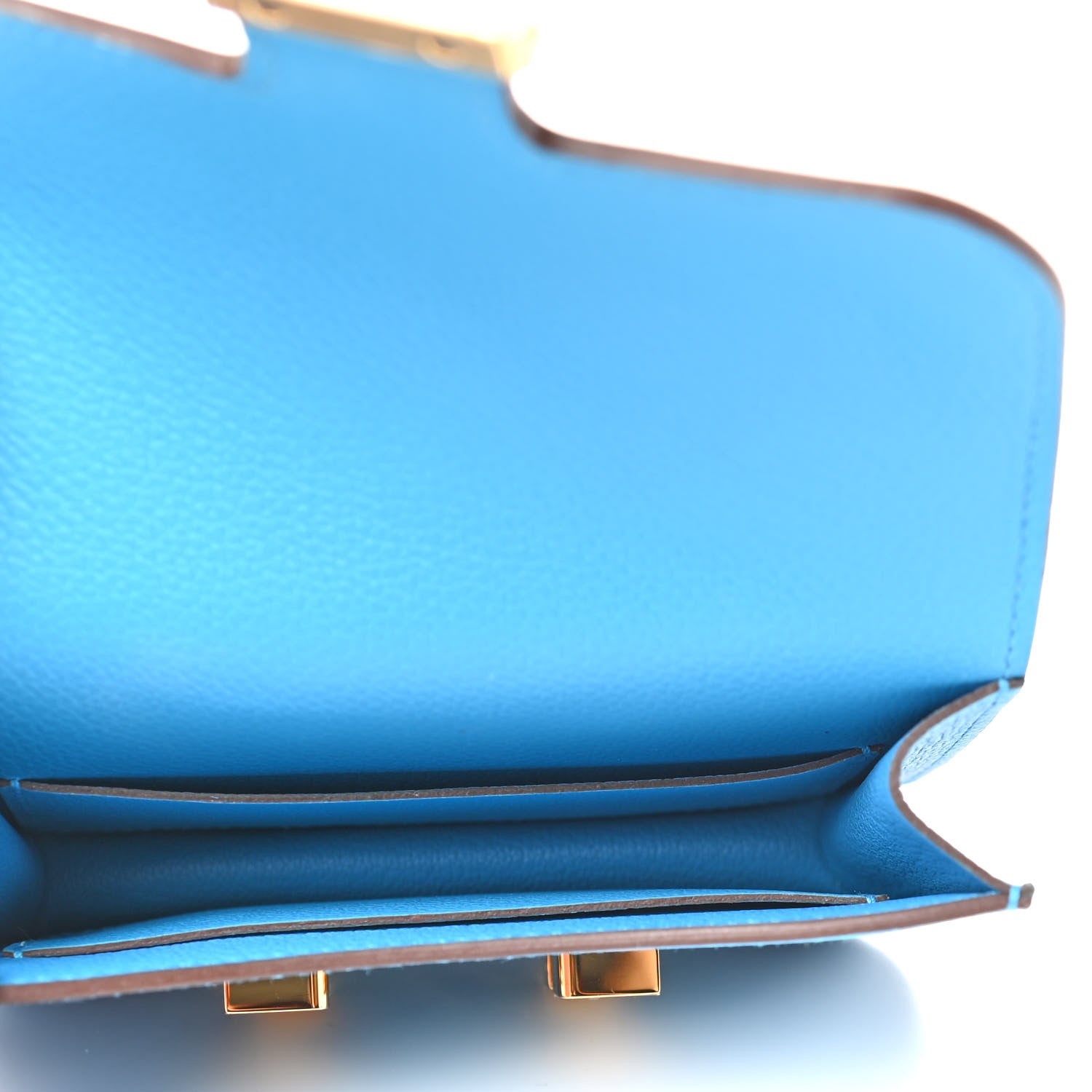 Hermes Evercolor Bi-Color Constance Slim Wallet Bleu Frida Rose Mexico 6 of 8
