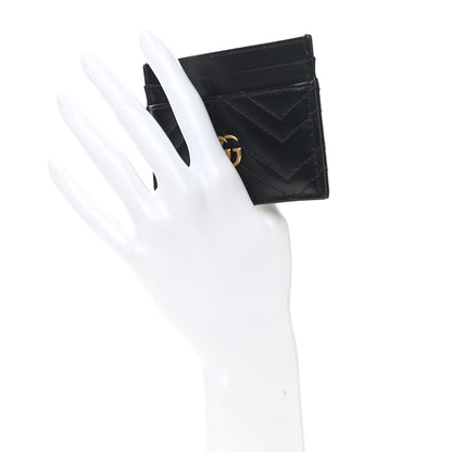 Gucci Calfskin Matelasse GG Marmont Card Holder Black 2 of 7