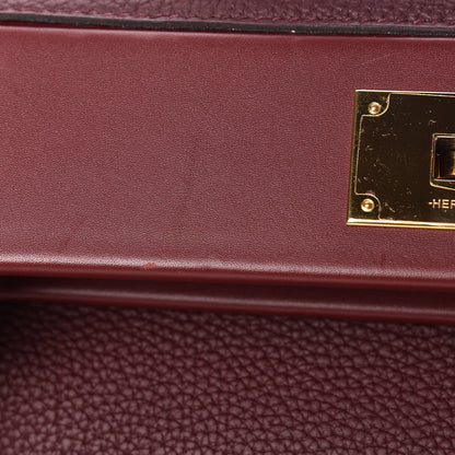 Hermes Togo Sombrero 24/24 29 Bordeaux Rouge H 7 of 15