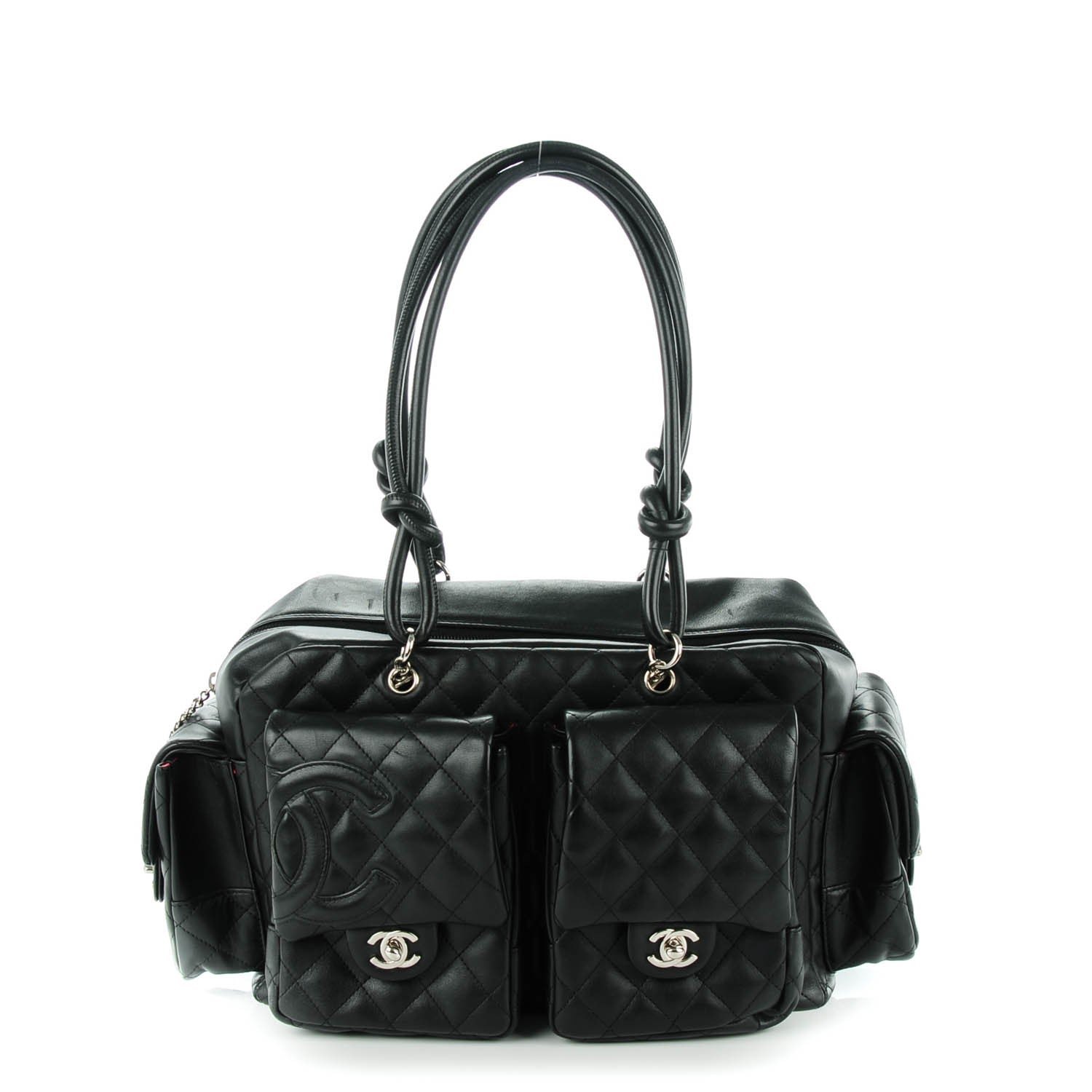Chanel Calfskin Quilted Large Cambon Multipocket Reporter Black 1 of 7