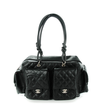 Chanel Calfskin Quilted Large Cambon Multipocket Reporter Black 1 of 7