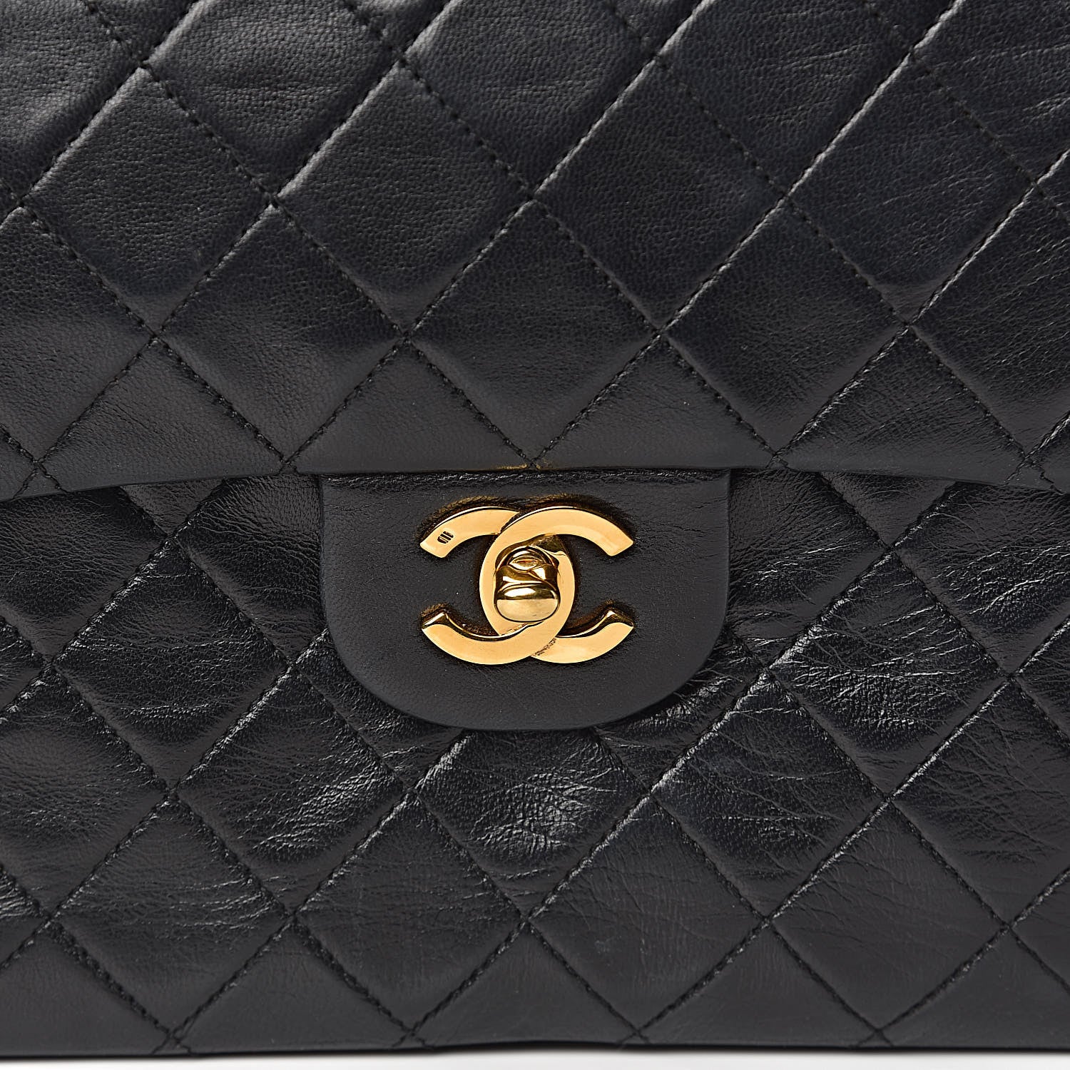 Chanel Lambskin Quilted Medium Double Flap Bag Black 16 of 16