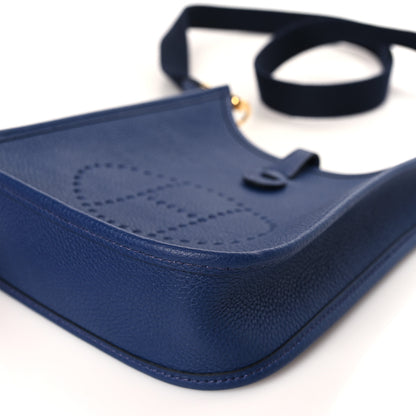Hermes Taurillon Clemence Amazone Evelyne TPM Blue Saphir Blue Indigo 9 of 10