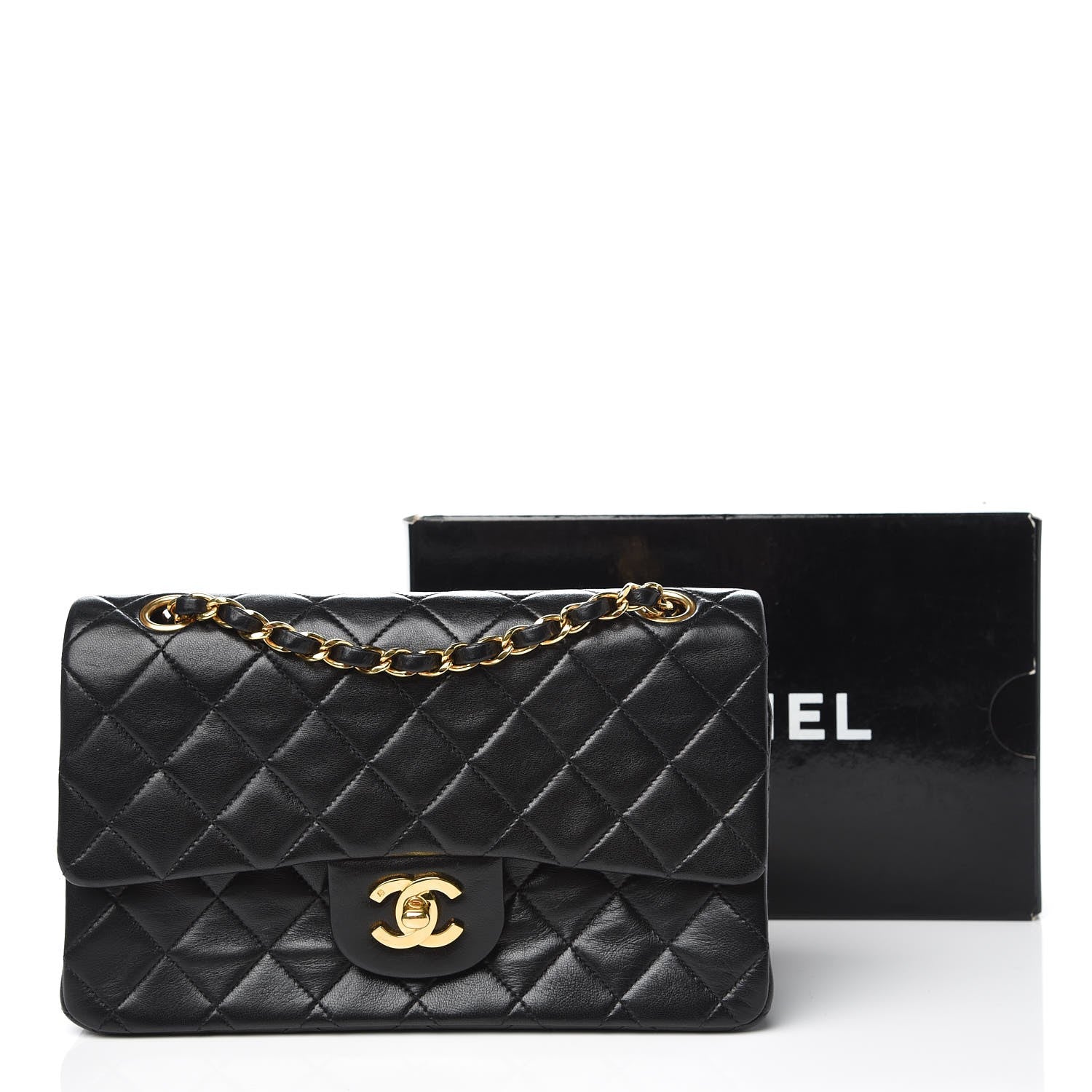 Chanel Lambskin Quilted Small Double Flap Black 10 of 10