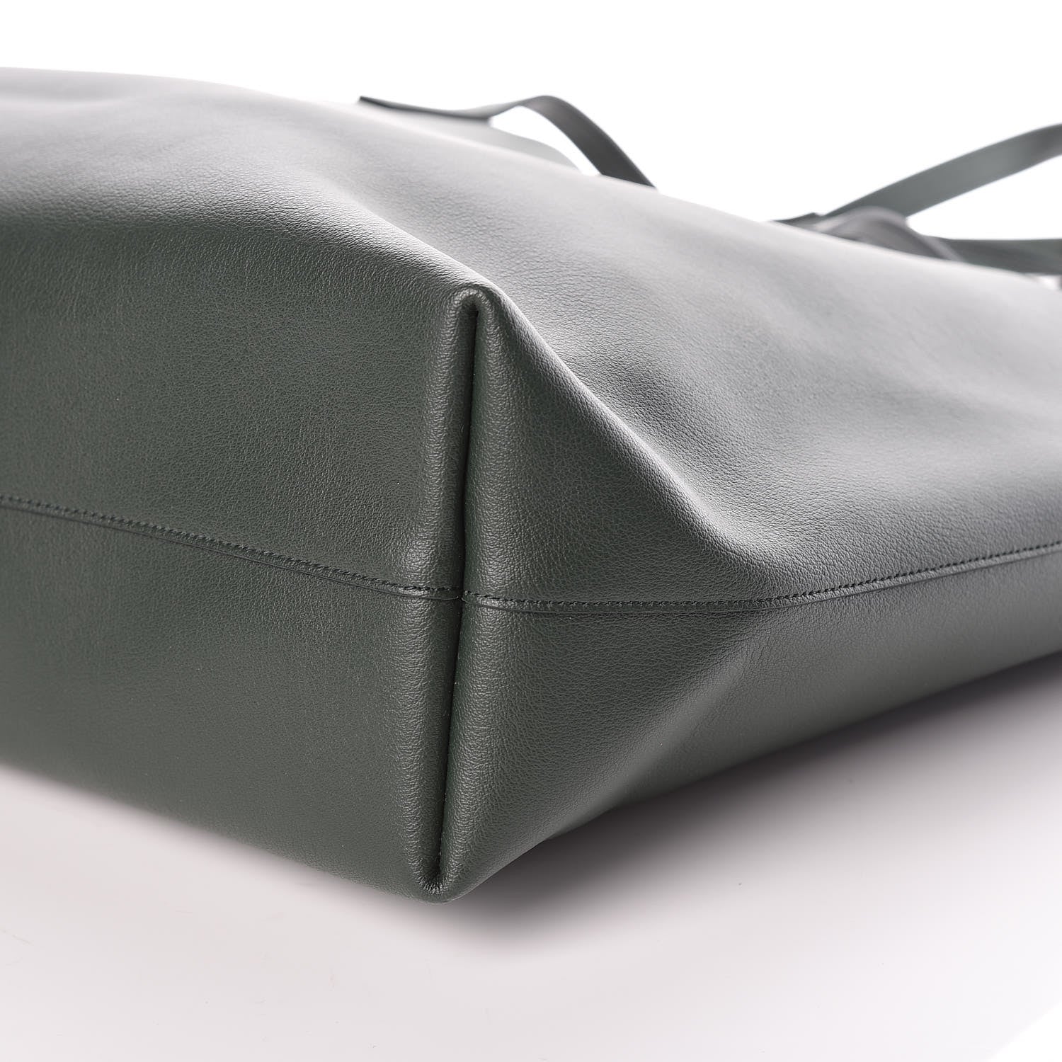 Saint Laurent Calfskin Large Shopping Tote Dark Green 11 of 11