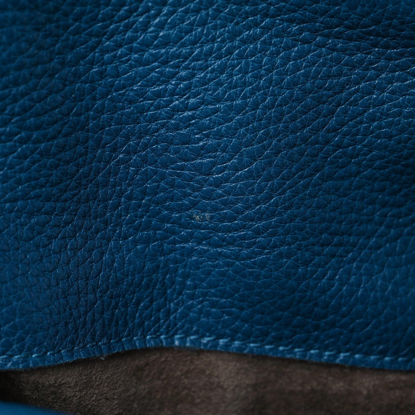 Washed Cervo Deerskin Large Hobo Blue