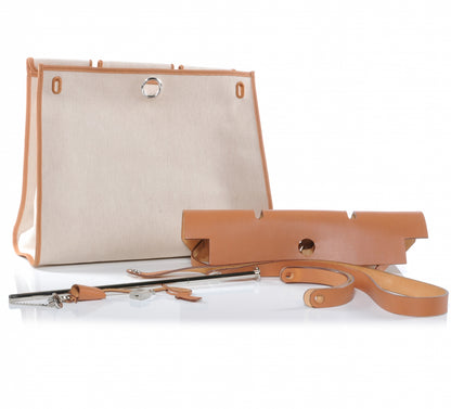Hermes Toile Herbag Zip MM Natural 3 of 10