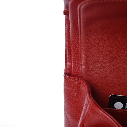 Chanel Caviar Quilted Medium Double Flap Red 9 of 10