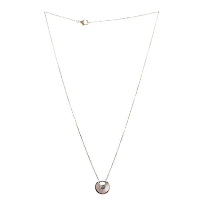Cartier 18K Yellow Gold Diamond Mother of Pearl XS Amulette de Cartier Pendant Necklace 3 of 7