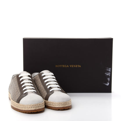 Bottega Veneta Nappa Intrecciato Espadrille Lace up Sneakers 35 Brown 11 of 11