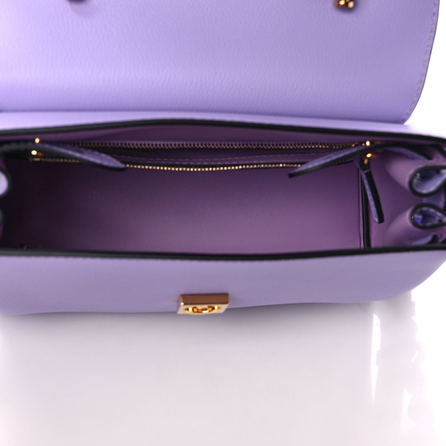 Versace Calfskin Medium La Medusa Top Handle Handbag Lilac 5 of 8