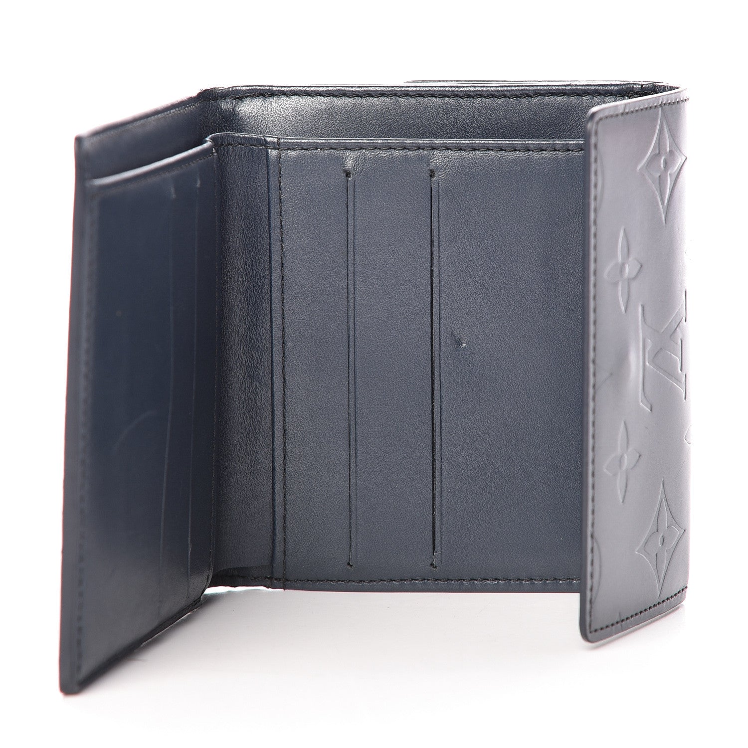 Louis Vuitton Mat Monogram Elise Wallet Blue 6 of 10