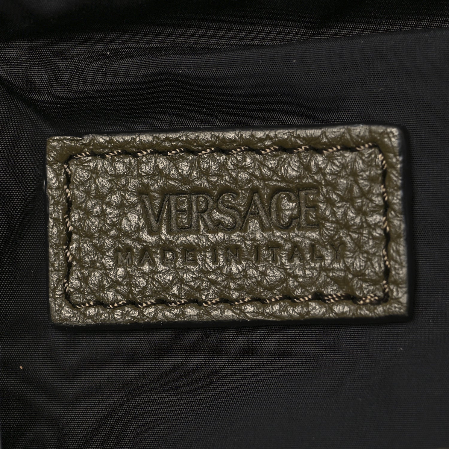 Versace Grainy Calfskin Medea Belt Bag Khaki 6 of 9