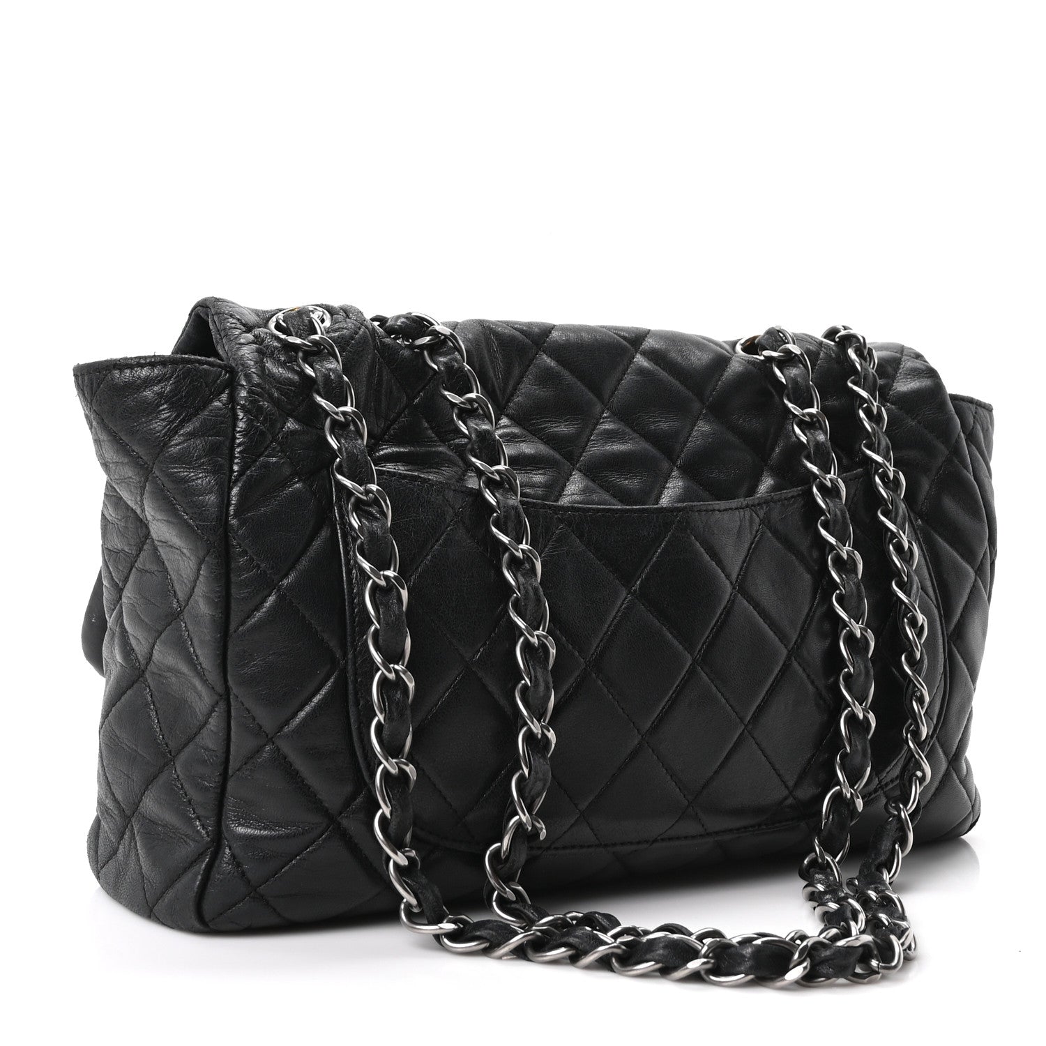 Chanel Lambskin Quilted Jumbo Single Flap Black 3 of 10