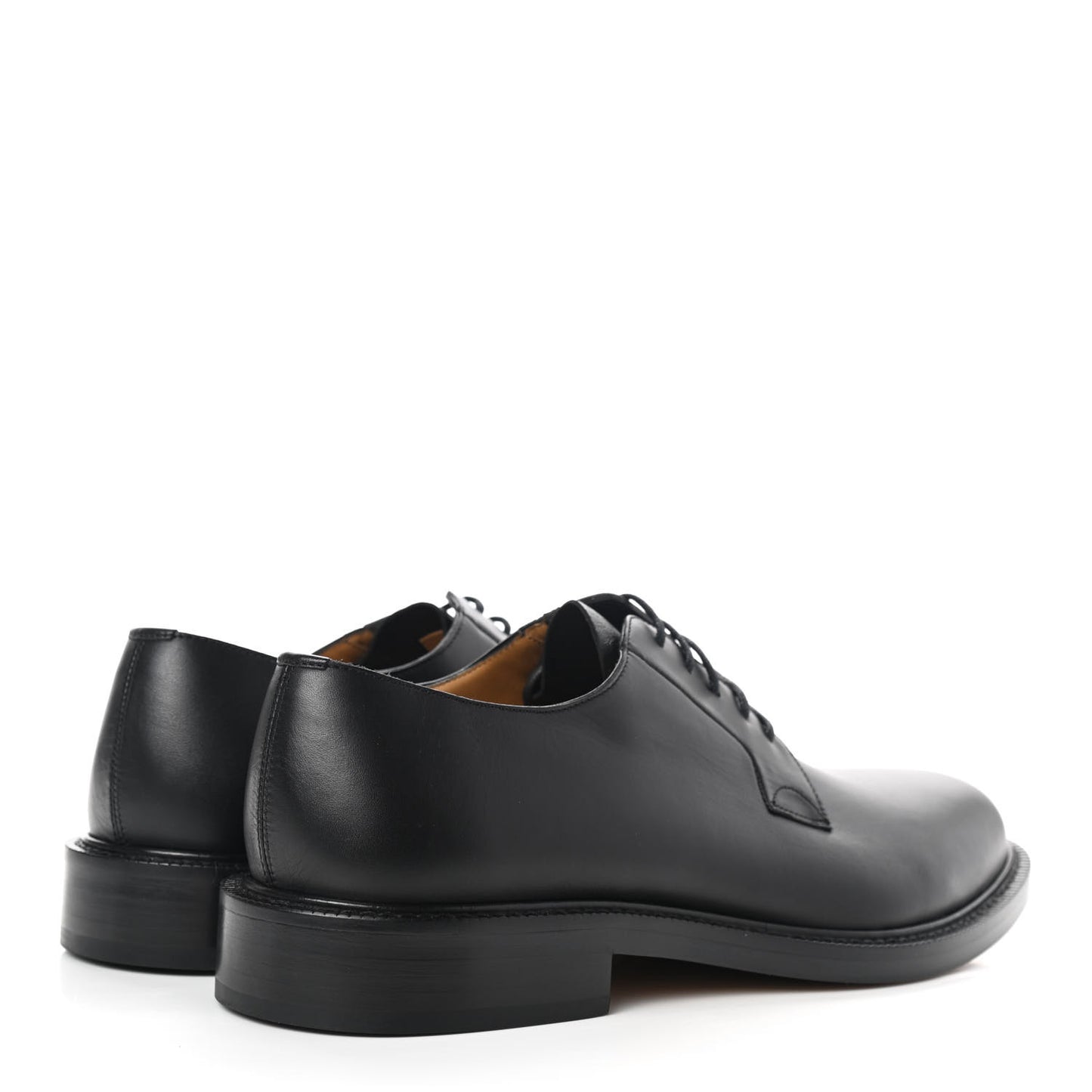 Calfskin Mens Derby Shoes 43 Black