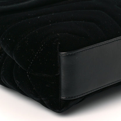 Saint Laurent Velvet Y Quilted Monogram Toy Loulou Chain Satchel French Black 9 of 10