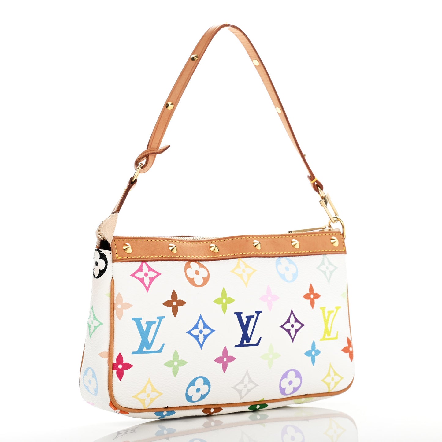 Monogram Multicolor Pochette Accessories White