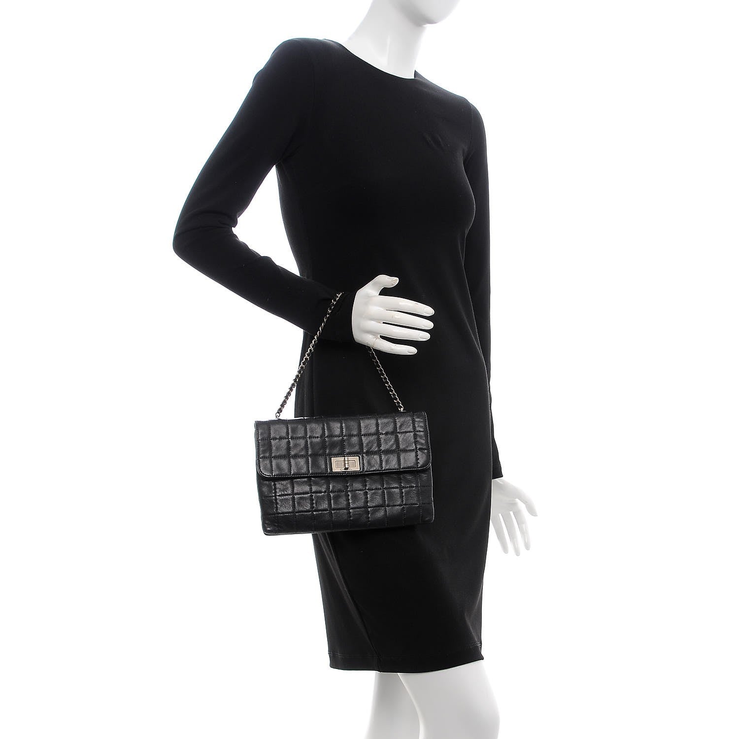 Chanel Lambskin Chocolate Bar Mademoiselle Flap Black 2 of 11