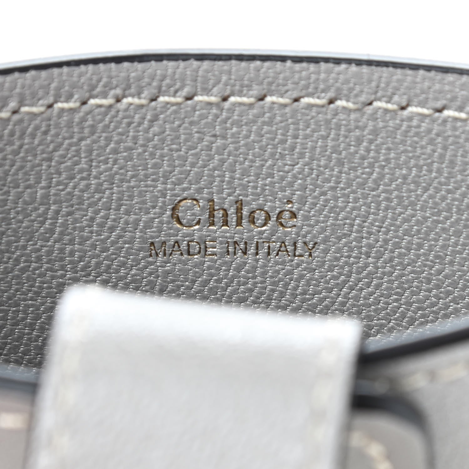 Chloe Shiny Calfskin Goatskin Mini Aby Bi-Color Bucket Light Eucalyptus 8 of 9