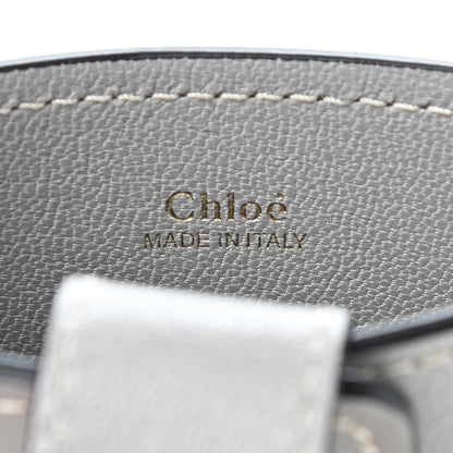 Chloe Shiny Calfskin Goatskin Mini Aby Bi-Color Bucket Light Eucalyptus 8 of 9