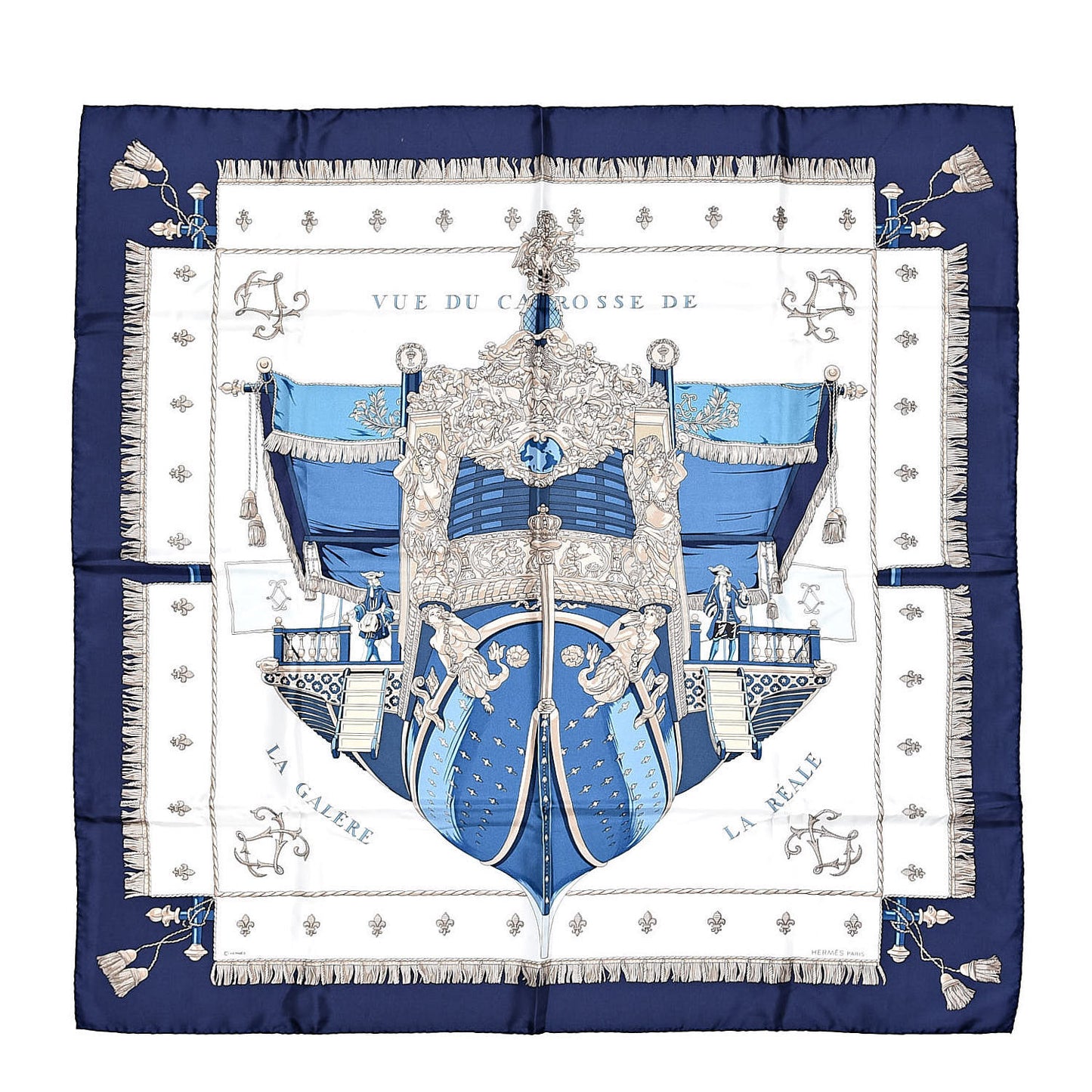 Silk Vue Du Carosse De La Galere La Reale Scarf 90