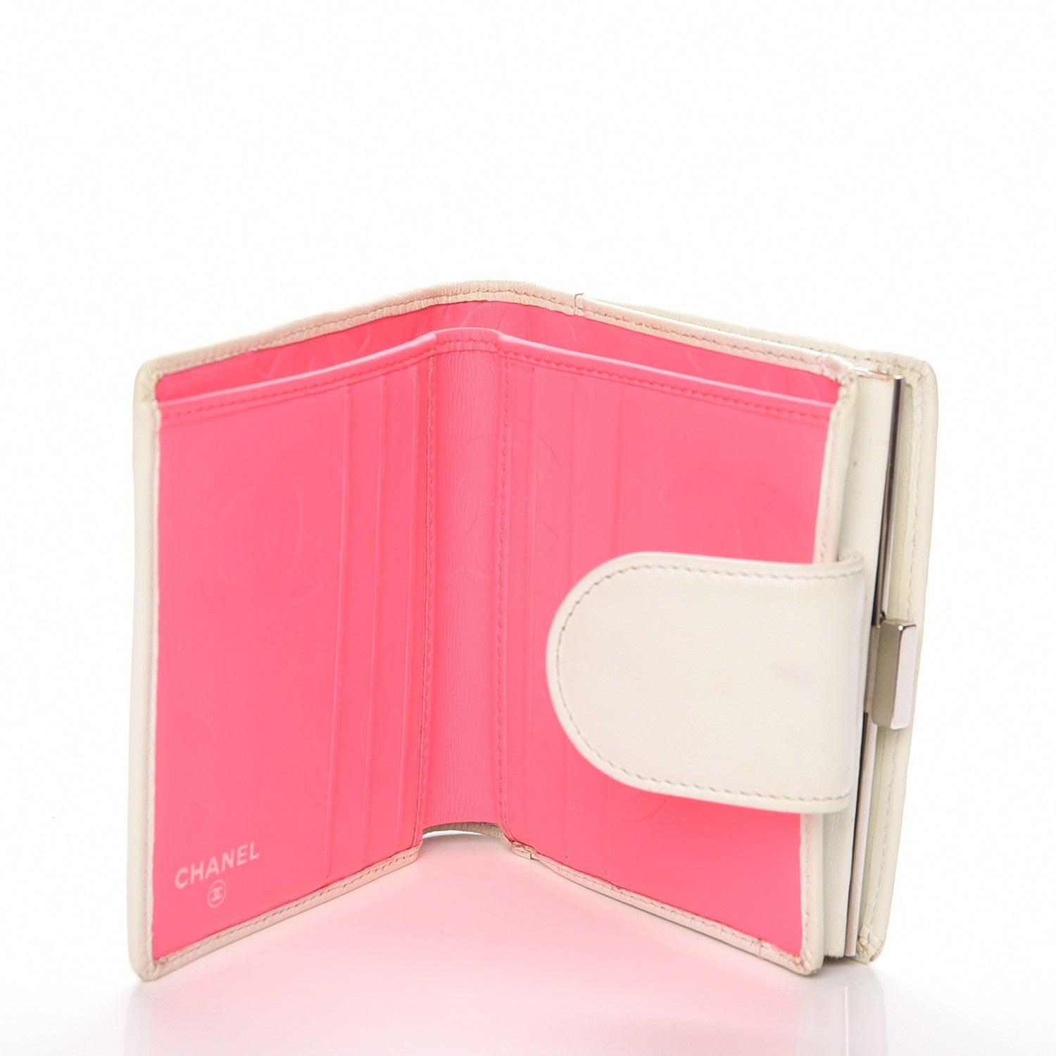 Chanel Calfskin Quilted Cambon Bi-fold Wallet White 6 of 11