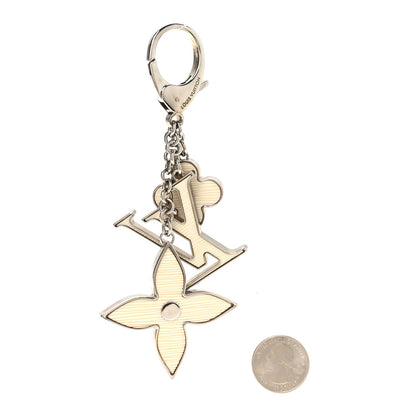 Louis Vuitton Fleur d Epi Bag Charm Key Holder Ivory 2 of 3