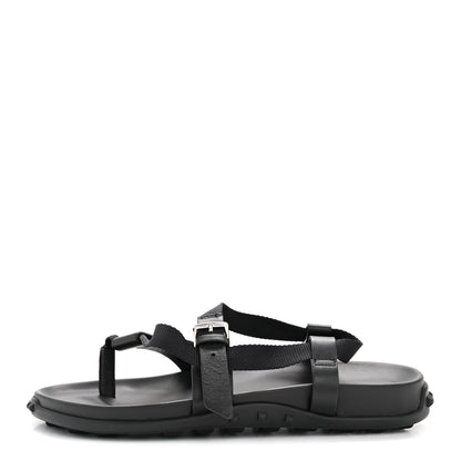 Hermes Calfskin Womens Inboard Sandals 38 Black 1 of 18