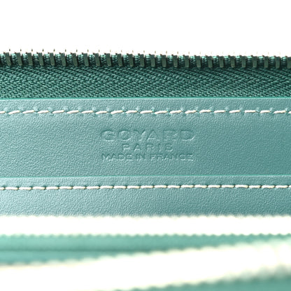 Goyard Goyardine Matignon Zip Around GM Wallet Green 6 of 8