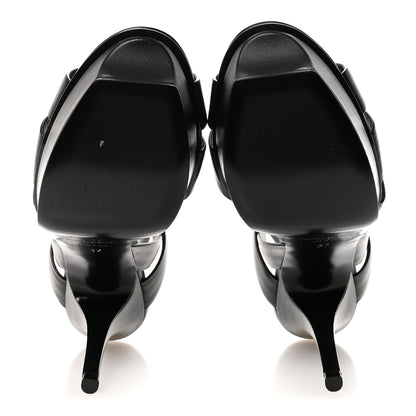 Saint Laurent Calfskin Tribute 105 Platform Sandals 37 Black 6 of 10