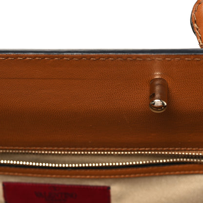 Valentino Garavani Vitello Lace Demetra Satchel Cognac 10 of 11