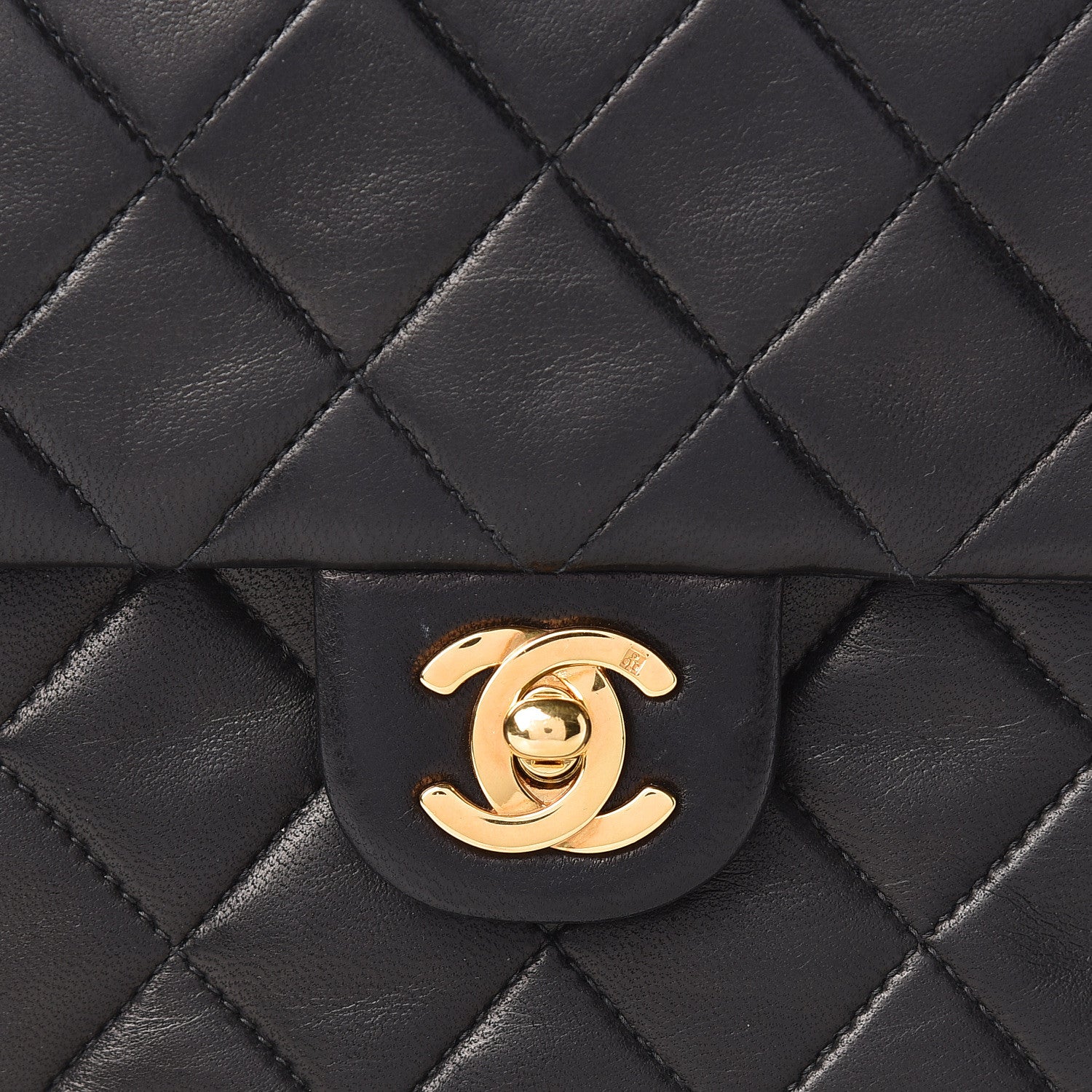 Chanel Lambskin Quilted Mini Square Flap Black 11 of 11