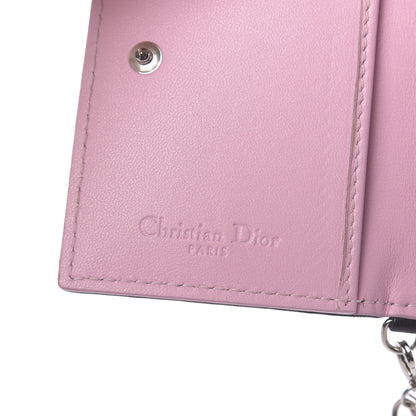 Christian Dior Lambskin Cannage Bi-Color Small Lady Dior Flap Card Holder Black Pink 6 of 8